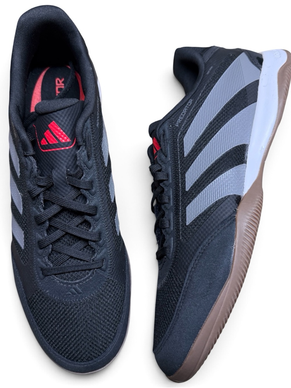 Adidas Men's Black & Gray Athletic Sneakers - Lightweight Indoor Trainer size 10